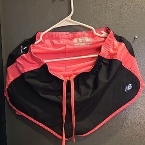 New Balance Black and Pink Running Shorts